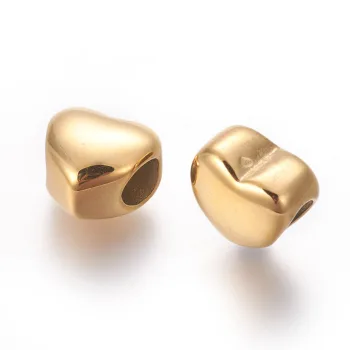Corazón entrepieza dorada 10x12x6mm