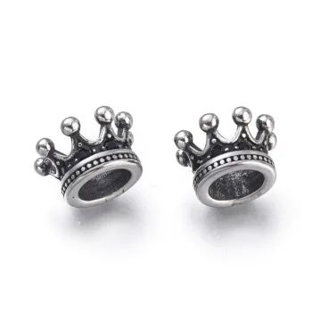 Corona con zirconias entrepieza plateada 18x8x8mm