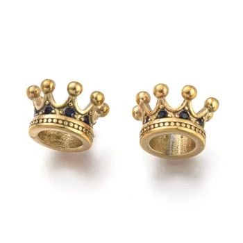 Corona con zirconias entrepieza dorada 18x8x8mm