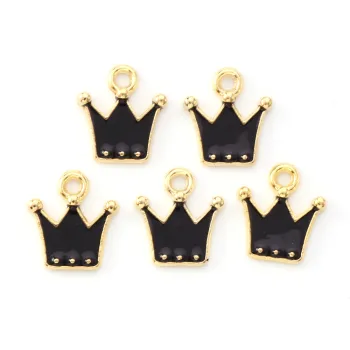Corona negra dije enamel 12x11x2mm