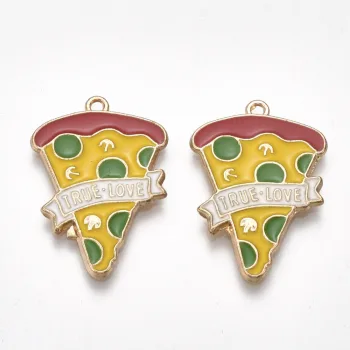Pizza"True Love" dije enamel 27x18x1.5mm