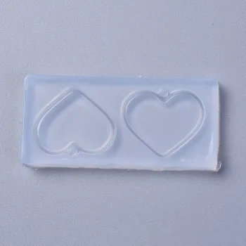 Molde resina corazón 30x63x5mm