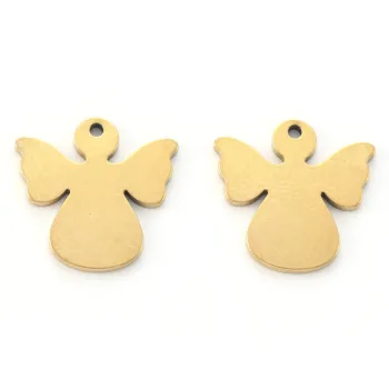 Ángel silueta dije dorado 15x15x1mm