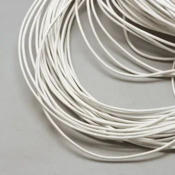 Cuero redondo blanco 2mm
