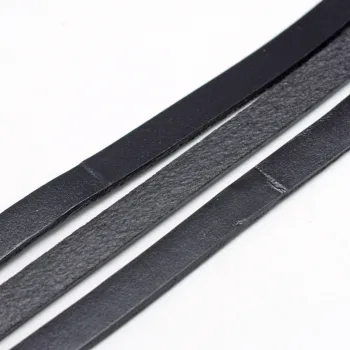 Cuero plano negro 10x2mm