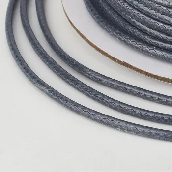Hilo koreano semi-encerado gris oscuro 0.5mm