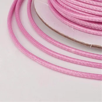 Hilo koreano semi-encerado rosado 0.5mm