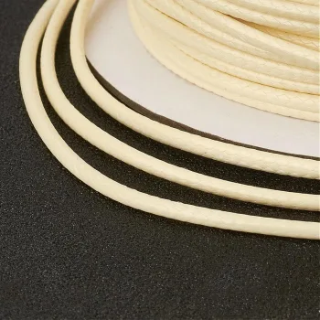 Hilo koreano semi-encerado crema 1mm