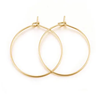 Argollas acero inoxidable dorado 29x25x0.7mm