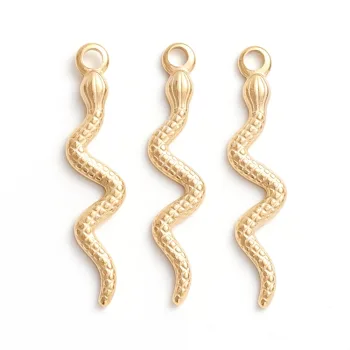 Serpiente dije acero inoxidable dorado 28x6mm