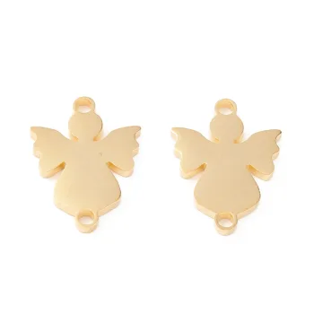 Angel conector acero inoxidable dorado 16x12mm