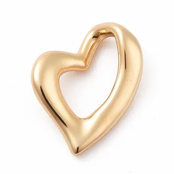 Corazón dorado baño de oro 18K 16x12x2mm