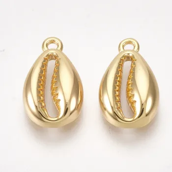 Concha cowrie baño de oro 18K 12x7x3mm