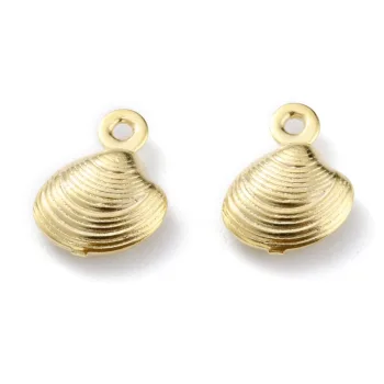 Mini concha baño de oro 24k 10x8x3mm