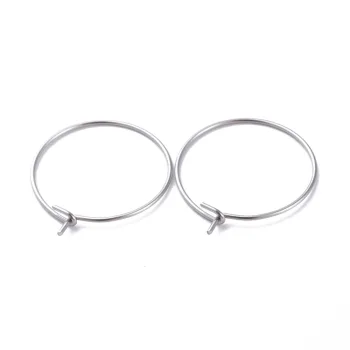 Argollas acero inoxidable plateado 25x0.7mm