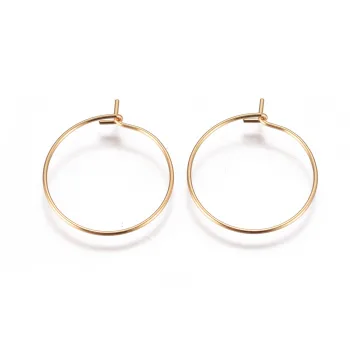 Argollas acero inoxidable dorado 20x0.7mm