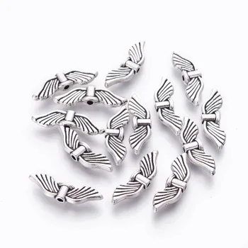 Alas angel de latón plateado 21x6mm