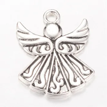 Angel dije latón plateado 40x31x3mm
