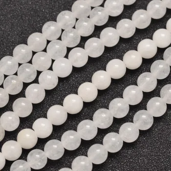 Jade malaysia redondo blanco transparente 6mm