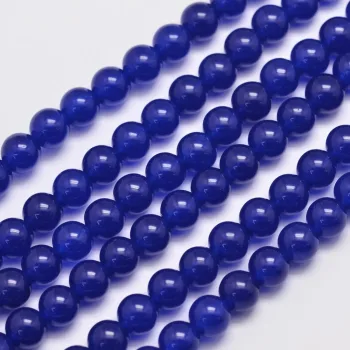 Jade malaysia redondo azul oscuro 6mm