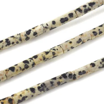 Jasper dálmata tubular 14x4mm