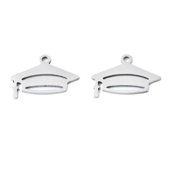 Birrete acero inoxidable plateado 11.5x16.5x1mm