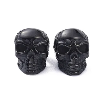 Calavera acero inoxidable negro 16x12x14mm