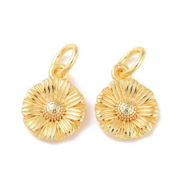 Girasol dije baño de oro 18k 11x8.5x2mm