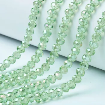 Cristal verde pastel 4x3mm