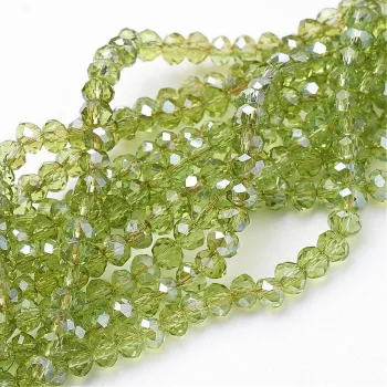 Cristal verde claro tornasol 4x3mm