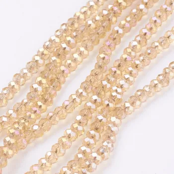 Cristal beige claro brillante 4x3mm