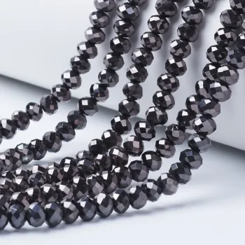 Cristal negro metálico 6x5mm