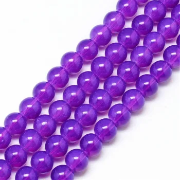 Vidrio redondo morado violeta 6mm