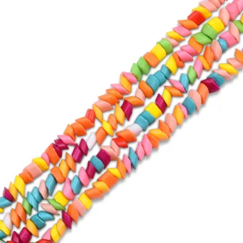 Vidrio picado multicolor opaco 10x5x3mm