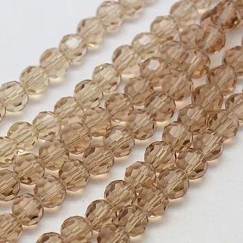 Cristal redondo beige oscuro 4mm