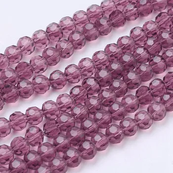 Cristal redondo morado claro 4mm