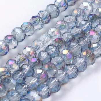Cristal azul mora tornasol 3x2mm