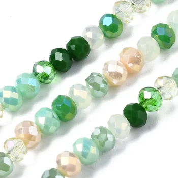 Cristal multicolor base de verdes 4x3.5mm