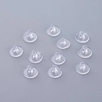 Tapón arete acrílico transparente 6x10mm