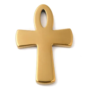 Cruz Hematite dorado 49x33x4mm