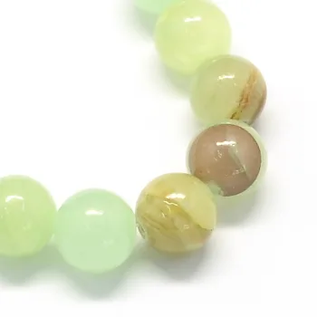 Jade natural verde pálido redondo 6mm