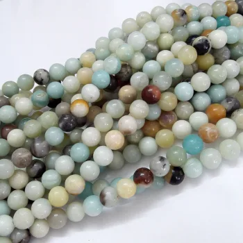 Amazonita natural multicolor redonda 6mm