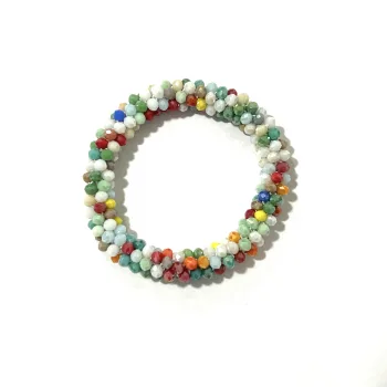 Pulsera Kumihimo elástica multicolor