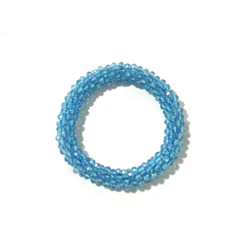 Pulsera Kumihimo elástica turquesa