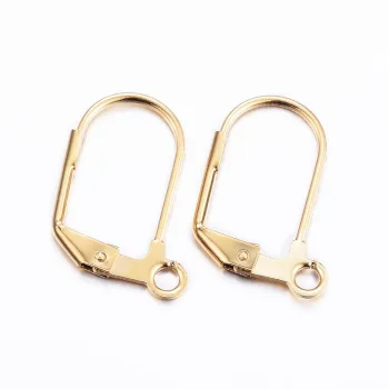 Gancho francés acero inoxidable dorado 18x12x1.5mm