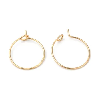 Argolla marcador de copa acero inoxidable dorado 15x0.7mm