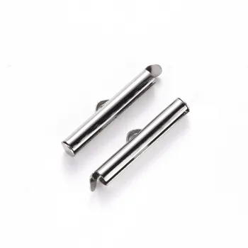Cierre corredizo acero inoxidable plateado 6x25x4mm