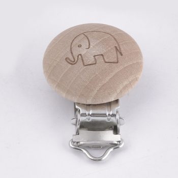 Clip madera de elefante para niños 45x30x18mm