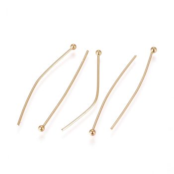 Pin de perla dorado acero inox 30x0.6mm