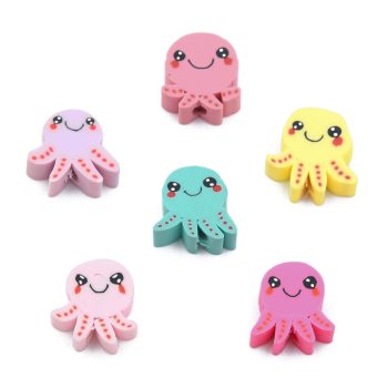 Pulpo fimo multicolor 12x9x4mm